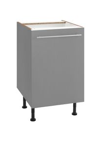 Optifit, Unterschrank &raquo;Bern&laquo; 50 cm breit, mit 1 T&uuml;r mit h&ouml;henverstellbaren F&uuml;&szlig;en, mit Metallgriff, basaltgrau/basaltgrau, B/H/T: 50 cm x 87 cm x 58,4 