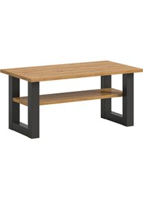 Inosign , Couchtisch »Rail, Breite 90 cm, mit Ablageboden, inklusive Kufengestell« Wohnzimmertisch, Beistelltisch , Grau / Artisan Eiche...