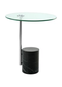 Kayoom , Beistelltisch »Rosario 525, Beistelltisch in glamourösem Stil, runde Glas-Tischplatte« 1 Stk. tlg. Tischgestell in...