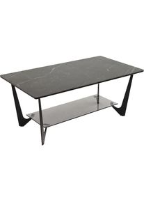 PAROLI , Couchtisch , schwarz + schwarz + schwarz marmorisiert