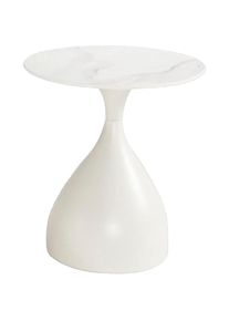 PAROLI , Couchtisch , weiß + weiß + weiß marmoriert