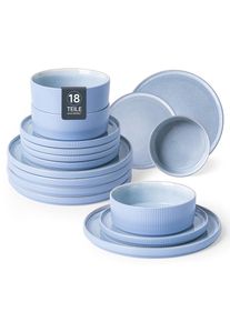 OTTO home , Geschirr-Set »Ylvii, außen matt, innen reaktiv glasiert« , reactive blue