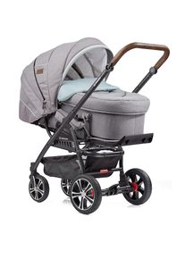 Gesslein , Kombi-Kinderwagen »F4 Air+, schwarz/tabak, hellgrau meliert/Stern grau/mintgrün meliert« mit Tragetasche C2 Compact; Design & Handarbeit...