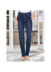 Classic Basics , Damen , High-waist-Jeans , blue-stone-washed , Normalgrößen , 38 -Normalgrößen , 38 , Jeans mit 2 Taschen vorne