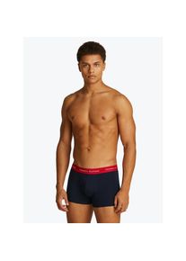 Tommy Hilfiger Underwear, Herren, Trunk &raquo;TRUNK 3 PACK&laquo; 3 Stk. mit kontrastfarbenem Logobund, Primary Red/White/Desert Sky, 3 Stk., S (48) -3 Stk., 