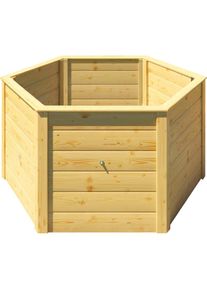 Weka, Hochbeet &raquo;Elementhochbeet 6-Eck&laquo; 6-Eck, BxTxH: 120x120x68, 5 cm, natur, Massivholz, B/H/T: 120 cm x 68,5 cm x 120 cm, natur