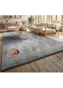 my home , Fellteppich »Lottano« rechteckig 11 mm Höhe Langflor, Kunstfell, Uni Farben, traumhaft weicher Flor, Wohnzimmer , Anthrazit ,...