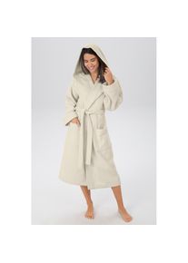 my home , -Bademantel »Sanremo, ideal für Sauna & Spa, Hotelbademantel, Morgenmantel«, 1 Stk. mit Taschen, Damen & Herren Bademäntel, S-3XL , natur...