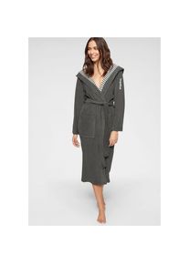 KangaROOS , Damenbademantel »Dalia, ideal für Sauna & Spa, Standardlänge & Überlänge«, 1 Stk. Uni-Farben mit Streifen, Taschen, leicht, XS-3XL,...