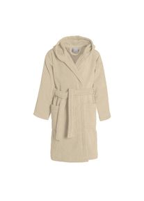 Seahorse , Kinderbademantel »Pure«, 1 Stk. Langarm, aufgesetzte Taschen , hellbeige , Obermaterial: 100% Baumwolle , 134/140 Länge: 87 cm