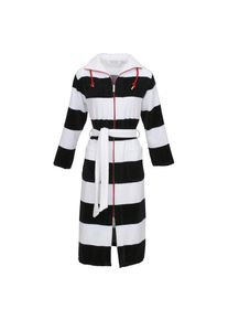 Carl Ross, Damen, Damenbademantel &raquo;106400&laquo; 1 Stk., night blue/white, night blue/white, mit 2-Wege-Rei&szlig;verschluss und G&uuml;rtel