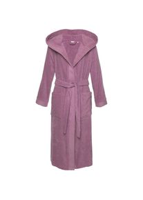 my home, Damen, Damenbademantel &raquo;Livia, ideal f&uuml;r Sauna & Spa, Hotelbademantel&laquo; 1 Stk. gemusterter Bord&uuml;re, langer Bademantel Damen, 100% Baumwolle, 