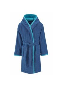 my home , Kinderbademantel »Timo«, 1 Stk. Bademantel für Mädchen & Jungen aus 100% Baumwolle, mit Kapuze , blau , Obermaterial: 100% Baumwolle ,...