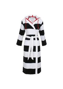 Carl Ross, Damen, Damenbademantel &raquo;106300&laquo; 1 Stk., night blue/white, night blue/white, mit Kapuze und eingearbeiteter Kordel