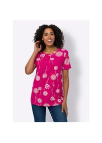 Classic Basics , Damen , Longshirt »Longshirt«, 1 Stk. , pink-weiß-bedruckt , 40 , 40 , tolle und moderne Longform