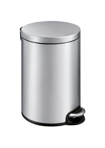 Pedaalemmer met metalen binnenemmer, inhoud 20 l, roestvast staal, mat