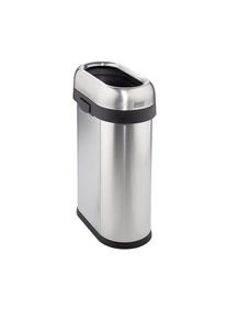 simplehuman Cubo de basura abierto, capacidad 50 l, A x H x P 272 x 695 x 463 mm, ovalado