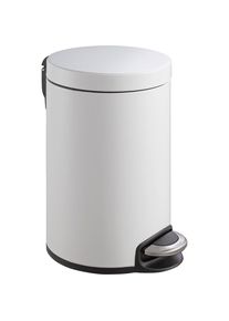 Pedaalemmer met metalen binnenemmer, inhoud 12 l, vanaf 2 stuks, wit