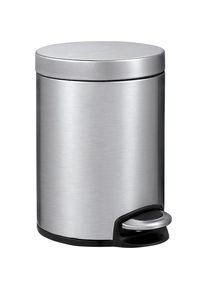 Pedaalemmer met metalen binnenemmer, inhoud 5 l, vanaf 2 stuks, roestvast staal, mat