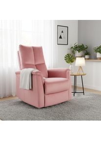 Signal Relaxačn&eacute; kreslo NEPTUN VELVET | ružov&aacute;