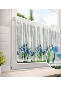 ArtFir Kr&aacute;tka z&aacute;clona ALA P | biela/modr&aacute; 150 x 60 cm