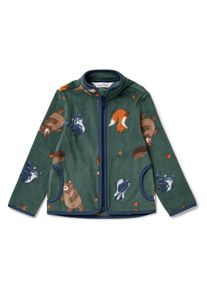 Tchibo - Kinder-Fleecejacke - Unisex - Gr. 86/92 - dunkelgrün/print