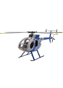 FlishRC Hubschrauber Hughes MD-500E 500 Blau GPS 910mm RTF