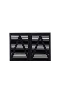 Plus Osaka Doppeltor Kiefer-Fichte schwarz 200 x 136 cm