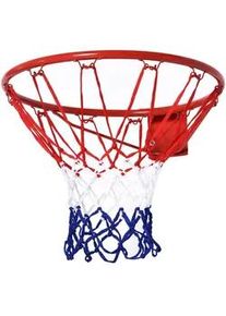 HOMCOM Basketballnetz, Stahlrohr, Rot / Blau / Weiß, ø46 x H1,6 cm , Metall , 1.6x46 cm , Freizeit & Co, Sport & Fitness