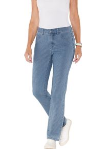 Dames Jeans in streepdessin blue-bleached gestreept Maat 44