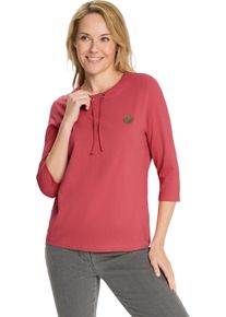 Damen 3/4-Arm-Shirt mit Tunnelzug am Rundhals-Ausschnitt grapefruit Gr&ouml;&szlig;e 42
