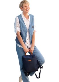 Damen Jeansweste im Streifen-Dessin blue-bleached-gestreift Gr&ouml;&szlig;e 50