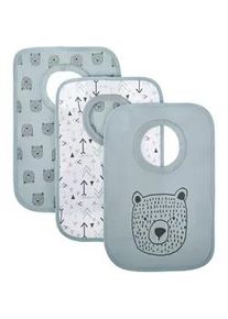 My Baby Lou Lätzchen , Blau , Textil , 3-teilig , Animalprint , 25x38 cm , AZO-frei , Schlafen, Babytextil-Kollektionen