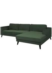 Trendmanufaktur Eckschlafsofa , Dunkelgrün , Textil , 277x167 cm , Made in Eu , seitenverkehrt erhältlich, Schlafen auf Sitzhöhe, Hocker erhältlich, Rücken echt, Armteil links, Armteil rechts , Wohnzimmer, Sofas & Couches, Schlafsofas, Sonstige Schlafsofas
