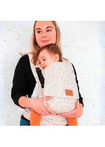 Schmusewolke Babytrage , Weiß, Cappuccino , Textil , unisex , Rückentragefunktion, Hüfttragefunktion, Bauchtragefunktion, gepolsterter Schultergurt, Schultergurte über Kreuz tragbar , Baby on Tour, Babytragen & Tragetücher