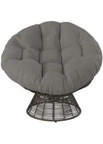 Ambia Garden Garten-Relaxsessel , Grau , Metall, Kunststoff , Füllung: Baumwolle (recycelt) , 95x84x77 cm , Gartenmöbel, Gartenliegen, Liegestühle