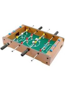 Ambia Home TISCHFUßBALL , Blau, Gelb, Naturfarben, Rot, Weiß , Holz, Metall, Kunststoff , Kiefer , 31x9.6x51 cm , Torzähler manuell, Ballrücklauf an beiden Kopfenden , Freizeit & Co, Spieltische, Tischfußball & Co