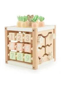 Motorikspiel , Naturfarben, Grün , Holz , Birke, Buche, Schima , 20x40x20 cm , Spielzeug, Lernspiele