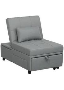 HOMCOM 3-In-1 Schlafsessel mit Bettfunktion, ausziehbares Schlafsofa, Schlafstuhl , Textil , 104x81x65.5 cm , Wohnzimmer, Sofas & Couches, Schlafsofas, Schlafsessel