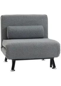 HOMCOM Schlafsessel Klappsessel mit Bettfunktion Schlafsofa mit Verstellbar Rückenlehne , Textil , Füllung: Schaumstoff,Schaumstoff,Schaumstoff , einzeln stellbar , 70x75x75 cm , Wohnzimmer, Sofas & Couches, Schlafsofas, Schlafsessel