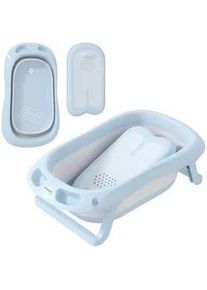 Aiyaplay 2Er -Set Babybadewanne, faltbar Baby Bathtub mit Gestell, rutschfest Babywanne , Kunststoff , 48x83 cm , Pflegen, Baden, Babybadewannen