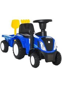 HOMCOM Kinder Rutschauto, Blau/Gelb, PP+ Metall , Kunststoff , 29x44x91 cm , Spielzeug, Kinderfahrzeuge