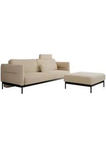 MKS Schlafsofa Salento Beige Boucle , Textil , L-Form , 221x82x193 cm , Oeko-Tex® , Babymöbel & Kindermöbel, Kinderzimmer & Jugendzimmer, Schlafsofas
