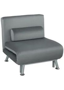 HOMCOM Klappbar Schlafsessel Schlafsofa Klappmatratze Bett Gästebett Grau , Textil , Füllung: Polyester,Polyester , einzeln stellbar , 70x75x75 cm , Wohnzimmer, Sofas & Couches, Schlafsofas, Schlafsessel