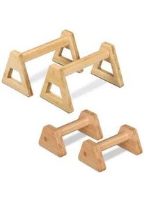 Relaxdays 4xLIEGESTÜTZGRIFFE , Holz, Kunststoff , 21x38 cm , Freizeit & Co, Sport & Fitness