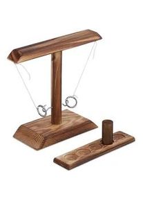 Relaxdays Trinkspiel , Holz , 25.5x9 cm , Spielzeug, Lernspiele