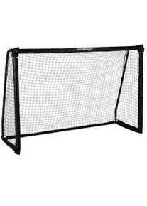 Relaxdays FUßBALLTOR , Schwarz , Kunststoff, Metall , 180x60 cm , Freizeit & Co, Gartenspielzeug