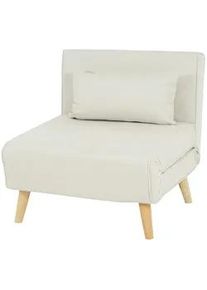 MCW Schlafsessel Cremeweiß , Textil , 75x77x70 cm , Wohnzimmer, Sofas & Couches, Schlafsofas, Schlafsessel