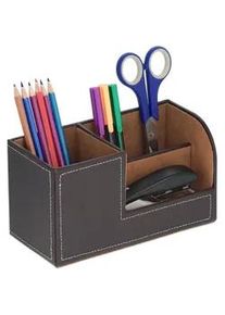 Relaxdays Schreibtisch-Organizer , Multicolor , Kunststoff, Holzwerkstoff, Textil , 20x11x9.5 cm , Büromöbel, Schreibtische