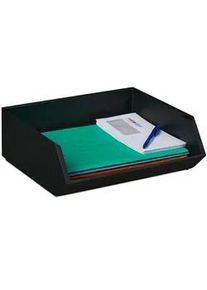 Relaxdays Schreibtischorganizer , Anthrazit , Holz , 35x12.5x31 cm , Büromöbel, Schreibtische